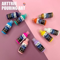 [아트트리] 푸어링아트 아크릴 물감 60ml 푸어링 물감 베어브릭 아트토이 플루이드아트, 검정