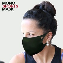[풀패키지] MONO 국내제작 기능성 패션 항균 세탁 국산 스포츠 마스크 9컬러 마스크 스트랩 11컬러, 기본형-블랙
