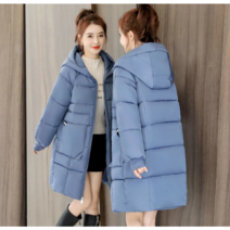 Momolatti 데일리 루즈핏 후드 롱패딩 패딩점퍼