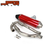 머플러 호환 오토바이 알루미늄 배기 파이프 머플러 슬립 시스템 혼다 CRF230F 더트, 한개옵션0