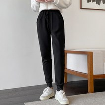 잇진 여성 기모바지 레귤러 스판 조거 팬츠