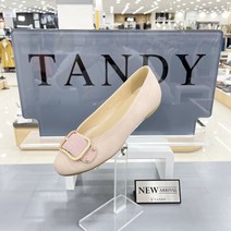 [탠디] by멜빈 여성 몰드쿠션 골드버클 포인트 육각무늬 가죽 2cm 컴퍼트 플랫 (2v1