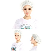 일회용 라운드캡 부직포 헤어캡 위생모 100매, 단품