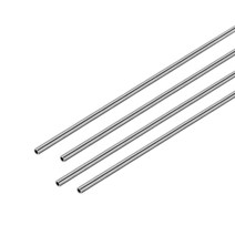 Uxcell 304 스테인리스 스틸 라운드 튜브 2mm OD 0.3mm 벽 두께 250mm 길이 심리스 스트레이트 파이프 4개