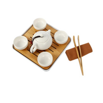 티앤차 여행 다도 다기세트 화이트, 2세트, 6종