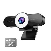 EMEET 1080P 웹캠with 마이크로폰 - 60FPS 스트리밍카메라with Light Three Level Light Noise-Cancelling Mics C970L, 1080P 60FPS Webcam with Ring L