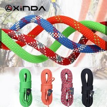 XINDA 10-100M 캠핑 암벽 등반 로프 9mm 정적 로프 21kN 높이 등반 장비에서 작업하기 위한 고강도 안전 로프, 오렌지-30미터