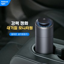 Natural light 차량용 지능형 음이온 공기청정기, 은회색