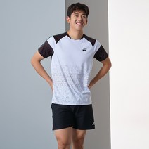 요넥스 배드민턴 남성 여성 반팔 티셔츠 반바지 세트 005, 8199 남자 탑+검은 색 바지_2XL