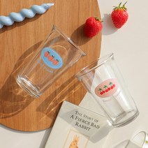 후르츠 전사 유리컵 4종 홈카페 빈티지 과일 카페 심플 자취방 스튜디오609, 서양배패턴