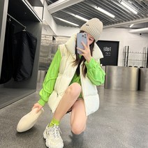 여학생 루즈핏 조끼 점퍼 패딩 조끼