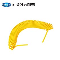 상아뉴매틱 폴리우레탄코일튜브 UC 06-04-15 3.17x2 상아 에어 호스 우레탄호스 (카플링별도) 노랑