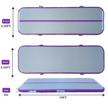 PPXIA 공기 주입식 체조 매트 에어 텀블링 매트 - 공기 주입식 텀블 트랙.. 정품보장, 13FTx3.3FTx4IN, Purple