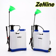제나인 농약분무기 농약 살포기 수동분무기 소독 방역 살포기 세차 원예 농약 배부식 압축분무기, ZNK-16L(화이트/블루), 1개