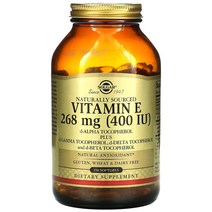 Solgar Vitamin E 솔가 비타민 E 268mg 400 IU 250 소프트젤, 1개, 기본