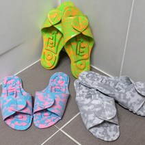 헤라칸 지압슬리퍼 건강 양면 지압 거실화, 그레이XL, 1개