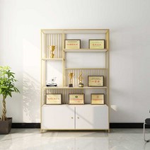 트로피 메달 진열장 캐비닛 선반 철제 트레이 장식장, 블랙프레임화이트보드길이120폭30높이190cm