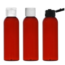 원터치캡용기 30ml 50ml 60ml 75ml 80ml 100ml 똑딱이공병 어매니티공병, 1개, 60ml(L)갈색용기 검정캡