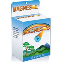 Magnesol 마그네슘 보충제 산화아연이 함유된 염화 파우더 형태 260mg / 33봉지 1팩 USA 미국