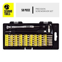 Segomo Tools 58피스 정밀 스크루 드라이버 세트 - 안경 수리 키트 - 시계 스크루 드라이버 세트 - 보석 세공사 스크루 드라이버 세트 - 컴퓨터 스크루 드라이버 키트