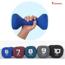 [iwanna] 네오프렌 사각 아령 칼라아령 덤벨 헬스아령, 10kg