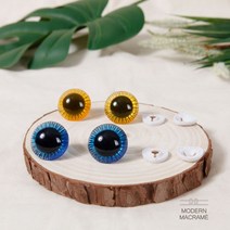 7컬러 인형눈알 16mm 23mm 24mm 마크라메 재료, 다모아가게2 오렌지(23mm)