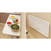 원룸 폴딩 창틀 트랜스포머식탁 코너형 서브 테이블, 길이 50폭 30 화이트