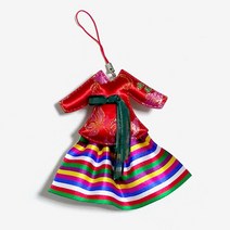 (만들기재료 수업재료)색동한복 핸드폰고리 만들기