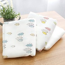 무형광땅콩엠보거즈 - 꼬마나무 3종 / 면40수거즈 부드러운원단 아기용품 패브릭, 무지(백아이)