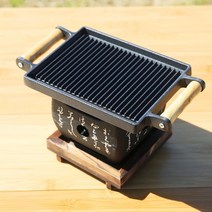 혼술용 일본식 1인화로대 주철고기그릴 바베큐불판 쏠캠 가든파티 가족여행 차박