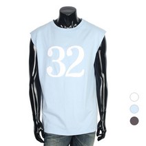 써티투 자수 워싱 나시티셔츠