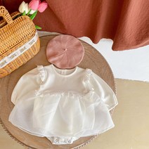 베스더스 유아 아기 밀크 프릴 샤 원피스 슈트 봄 가을 백일 돌 촬영룩 애기 옷