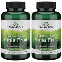 Swanson Full Spectrum AMLA 암라 과일 추출물 120캡슐 2병 500mg, 2