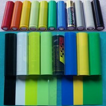 열수축튜브 자동차 전선 배선 투명 100/200/500pcs AA 배터리 PVC 열 수축 튜브 폭 23mm 길이 절연 필름 랩, 01 클리어_02 200pcs