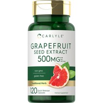 칼라일 자몽씨 추출물 Carlyle Grapefruit Seed Extract 500mg 120캡슐, 1개, 120개