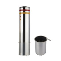 스텐 일자볼라드 216파이 매립이동식 / 차량진입금지 주차장출입금지 충돌방지보호대, H900 한쪽고리부착 (+5500원), 1개