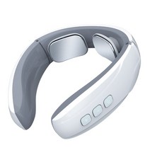 목스트레칭기구 굽은어깨교정기 넥스트레쳐 일자목 견인 충전식 전기 목 마사지기 펄스 긴장 통증 완화 E, 01 White