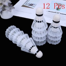 12 개/몫 배드민턴 Shuttlecocks 플라스틱 깃털 Shuttlecock 공 야외 스포츠 액세서리, 한개옵션0