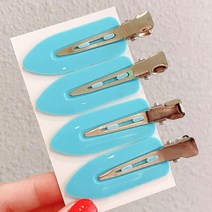 페이스벤드 벤드 없음 원활한 헤어 클립 사이드 앞머리 고정 프린지 메이크업 워시 페이스 액세서리 여성, 07 4pcs Blue