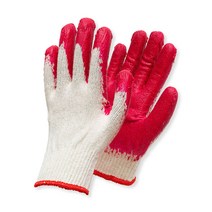 (수입) 적색반코팅장갑 10G 100켤레 목장갑