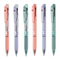 모나미 플립3 3색멀티펜 모나미볼펜 유성펜, 0.5mm 세이지그린_$JMH