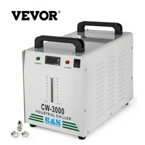 레이저냉각기 산업용 칠러 VEVOR-220V CW-3000 열분해 산업 물 냉각기 CNC 레이저 조각기 기계 60W/80W, 한개옵션0