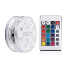 잠수정 LED 빛 방수 멀티 색상 조명 연못 풀 분수 폭포 수족관 원격제어, RGB, 0-5W