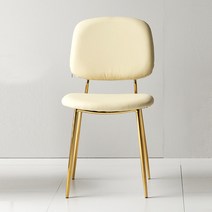 뉴에센체어 골드 카페의자 가죽 인테리어의자 식탁, 에센체어-아이보리