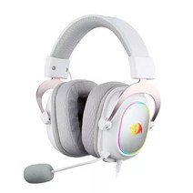 게이밍 헤드셋 REDRAGON ZEUS X H510 RGB 게임용 헤드폰 소음 차단 7.1 USB 서라운드 컴퓨트 헤드셋 이어폰 마이크 PC PS4 용, 02 WHITE