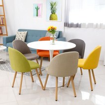 지엠퍼니처 에그 인테리어 카페 디자인 식탁의자, 에그 오렌지패브릭 미조립