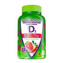 Vitafusion 비타민 D3 젤리 스트로베리 맛 120 개, Pack of 1