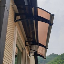 550X8100 브라켓 렉산시공업체 계단캐노피 주차장 차양시스템 차광막 고정식어닝, 브라운, 블루, 실버