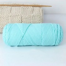 8 겹 100g 부드러운 발렌타인 코튼 원사 거친 양모 크로셰 우유 손 뜨개질 모자 스카프, 6