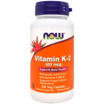Now Foods 나우 푸드 비타민 K2 K-2 100 mcg 100 야채캡슐, 1병, 100정